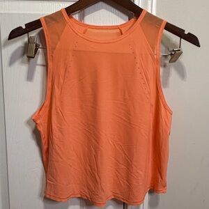 SOLD Lululemon Women's Sculpt Tank Top, Cut Out Mesh, Orange